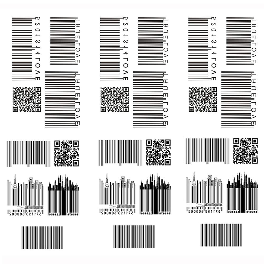 Yesallwas 6 sheet barcodes Tattoo Stickers Temporary Tattoos Body Painting Neck Shoulder Chest Hand Fashion Models Single Noble Alternative Barcode 6x10.5cm/2.36x4.13inches (LxW)