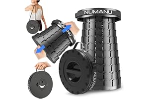 NUMANU 2025 Upgraded XXL Collapsible Stool 19.7", 1000lbs Max Weight, Wider & Taller Pop Up Seat, Heavy Duty Portable Retract