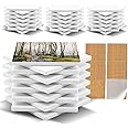48 Pack Sublimation Blanks Coasters Bulk, 4 Inch Glossy White Glazed Ceramic Tiles Bulk with Cork Backing Pads, Heat Transfer Cup Mat for DIY Crafts Home Kitchen Decor (Square 48PCS)