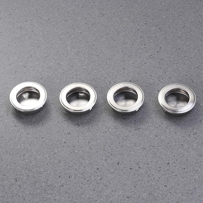 4 UNIDS 35mm Plano de Acero Inoxidable Empotrado Empuje Empuje para