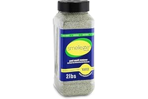 SMELLEZE Natural Yard Odor Remover Deodorizer: 2 lb. Granules Eliminate Outdoor Pet Urine & Stool Smell. Long Lasting. People