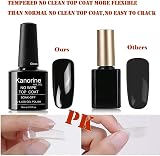 Kanorine Top Coat Gel Nail Polish UV LED No Wipe High Gloss Long Wearing view 7