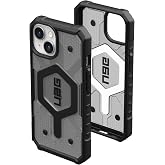 URBAN ARMOR GEAR UAG Case Compatible with iPhone 15 Case 6.1" Pathfinder Clear Ash/Black Built-in Magnet Compatible with MagSafe Charging Rugged Transparent Dropproof Protective Cover