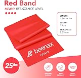 Beenax Resistance Band 2M Heavy Red 25lbs for Strength Flexibility Pilates Yoga view 6