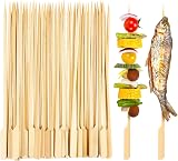 Lanjue 200 Pieces Bamboo Paddle Skewers 25CM Flat Burger Sticks