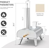 BIG HORN Outdoors Pizza Ovens Wood Pellet Pizza Oven Stainless Steel view 5