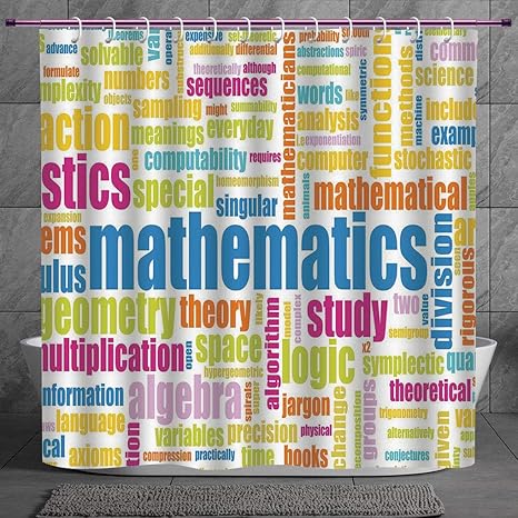 Funky Shower Curtain 2 0 Mathematics Classroom Decor Math