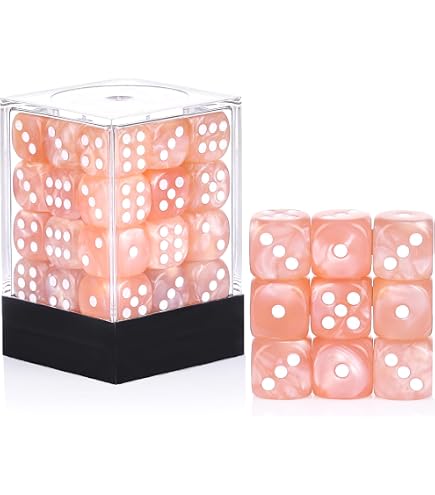 Amazon.com: 36 of Pack 12MM 6 Sided MINI Dice Set,Translucent
