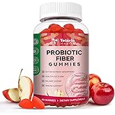 Totaria 9-in-1 Probiotic Fiber Gummies for Adults & Teens 16G Fiber per Serving, Psyllium Fiber Supplement with 5 Billion CFU Bacillus Coagulans, Inulin, ACV for Digestive & Gut Wellness - 60 Gummies