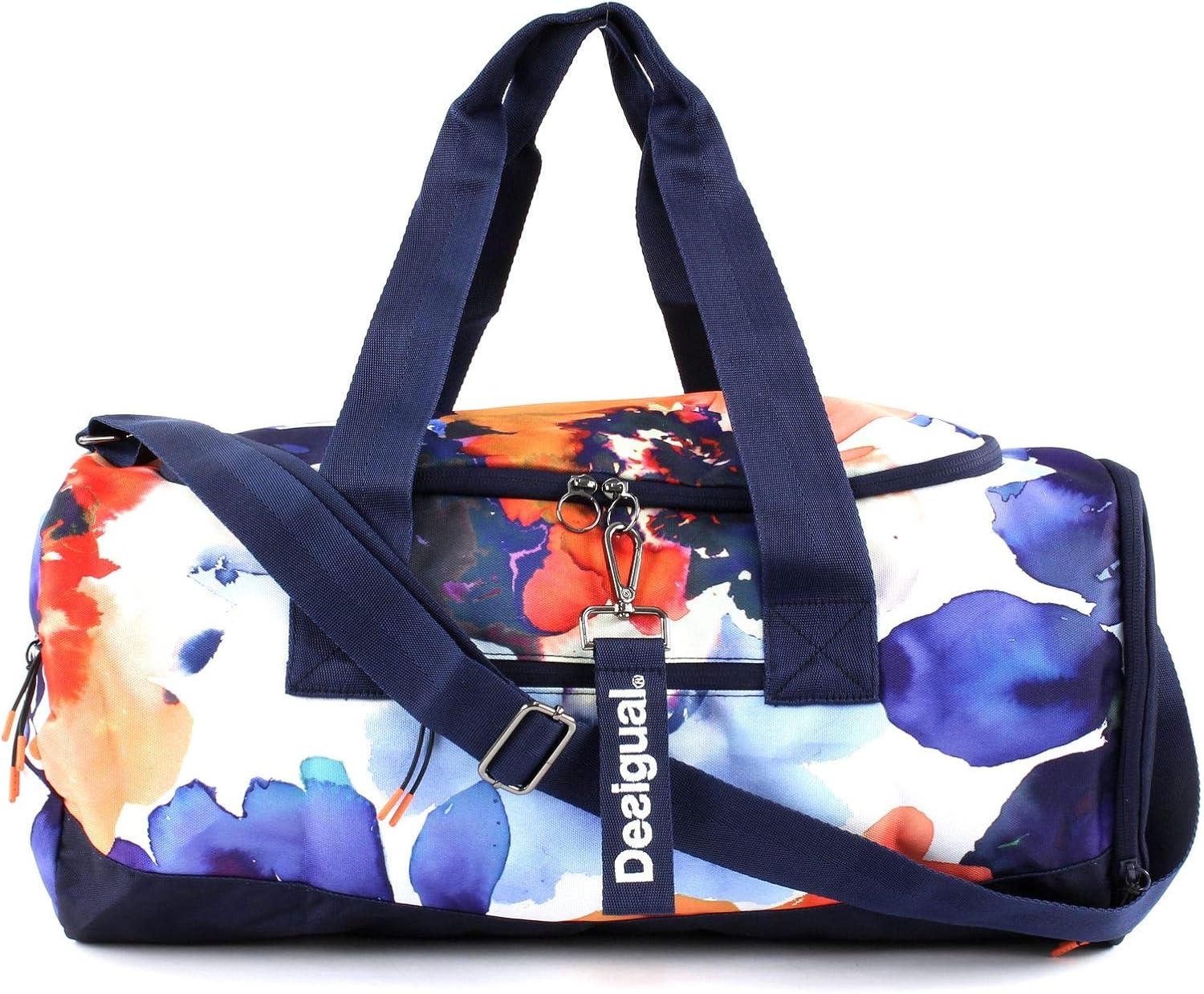 Desigual Biopatching Matilde Gym Bag – Sporttasche Mit Kosmetiktasche, 46 X 27 X 24 Cm, Farbe Blanco