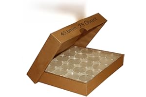 The Merrick Mint 25 Direct-Fit Airtight 40.6mm Capsule Holders for Casino Chips Poker Chips w/Box