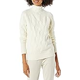 Amazon Essentials Women's Winter Long-Sleeve Sweater, Soft Touch Funnel Neck Cable Knit