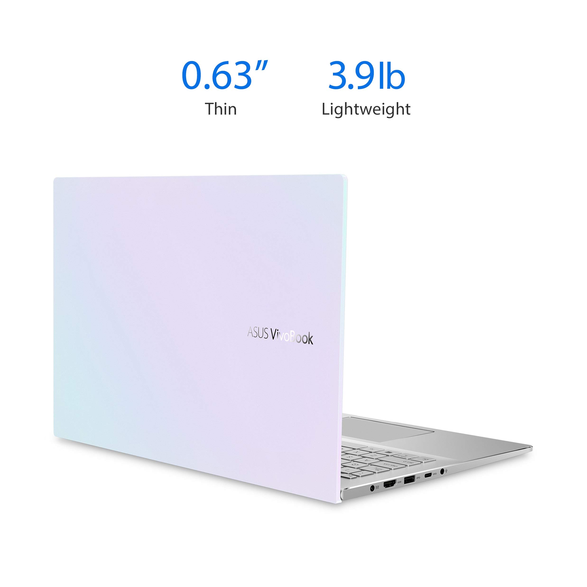 ASUS VivoBook S15 S533 Thin and Light Laptop, 15.6” FHD Display, Intel Core i5-10210U CPU, 8GB DDR4 RAM, 512GB PCIe SSD, Windows 10 Home, Dreamy White, S533FA-DS51-WH
