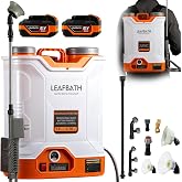 4.76 Gallon Auto Mixing Battery Powered Backpack Sprayer | 0-120 PSI Electric, 21V Dual Batteries, 8 Nozzles &amp; 2 Spray Wands, Goggles &amp; Gloves Included