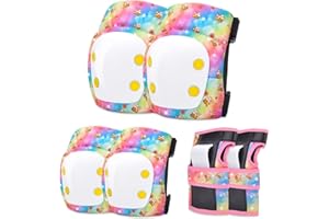 NIKISHAP Knee Pads for Kids 3-8 Years Toddler Knee and Elbow Pads with Wrist Guards 3 in 1 for Skating Cycling Bike Rollerblading Scooter Skateboarding