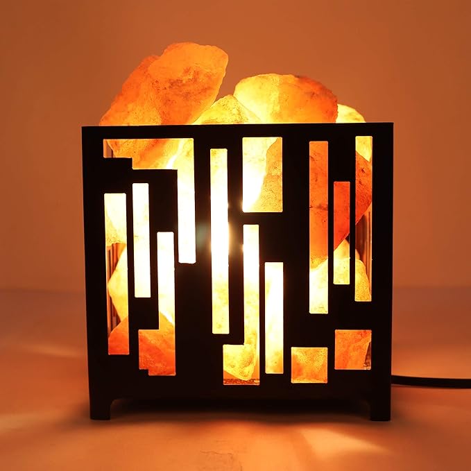 Generic Metal Himalayan Pink Salt Air Purifier Lamp