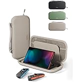 Belkin Nintendo Switch 2 Case, Travel Bag w/AirTag Holder & Storage Pocket for Up to 12 Game Cards - Portable, Lightweight Carrying Case w/Hard Shell, Soft Interior, Switch 2 Accessories - Sand
