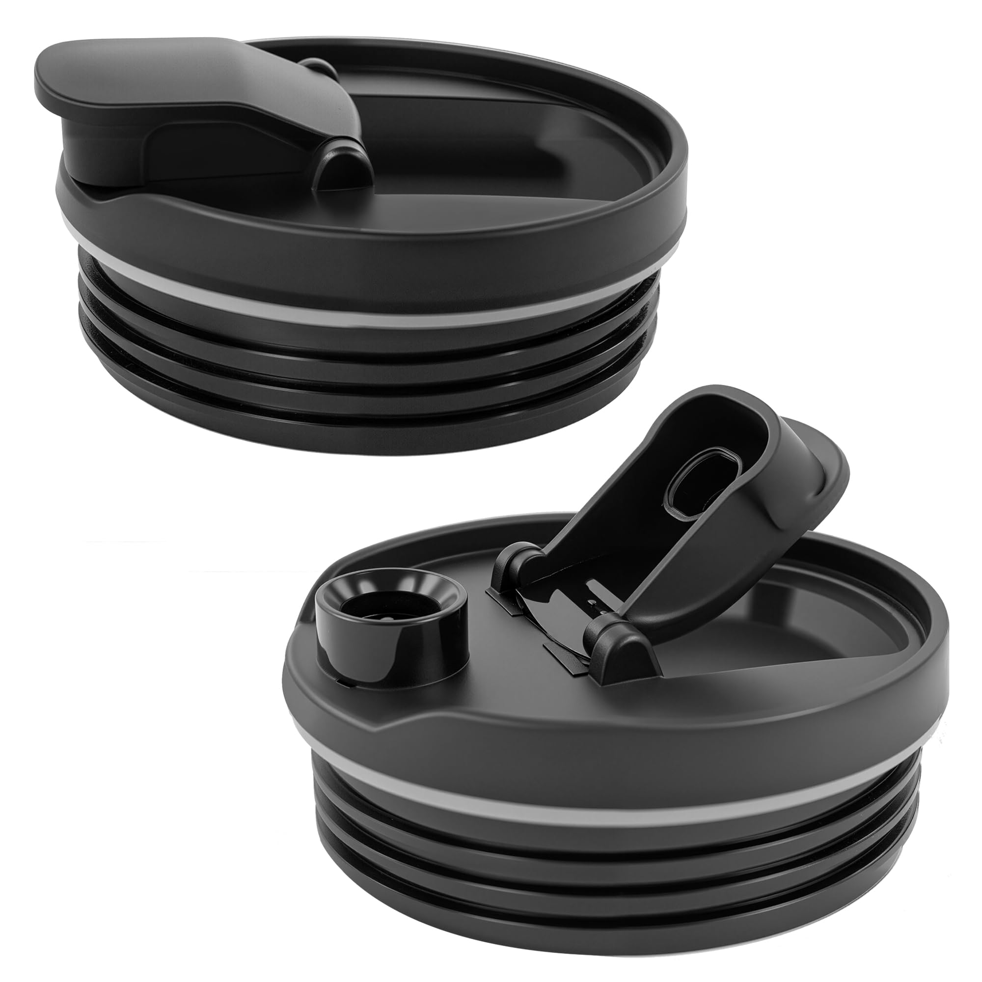 Photo 1 of 2Pcs Replacement Parts Lids for Ninja Blender Inner Diameter 2.81in Sip & Seal Lids for Ninja Blender BL660 BL740 BL770 BL780 BL810 BL820 BL830 QB3000 QB3004 QB3005, Fit for Ninja Blender 16oz Cups