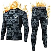 Thermal Underwear for Men, Winter Base Layer Set Tops & Long Johns Winter Ski Cold Weather Gear for Heat Retention