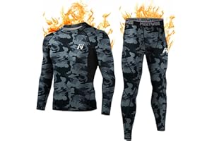 MEETWEE Thermal Underwear for Men, Winter Base Layer Set Tops & Long Johns Winter Ski Cold Weather Gear for Heat Retention