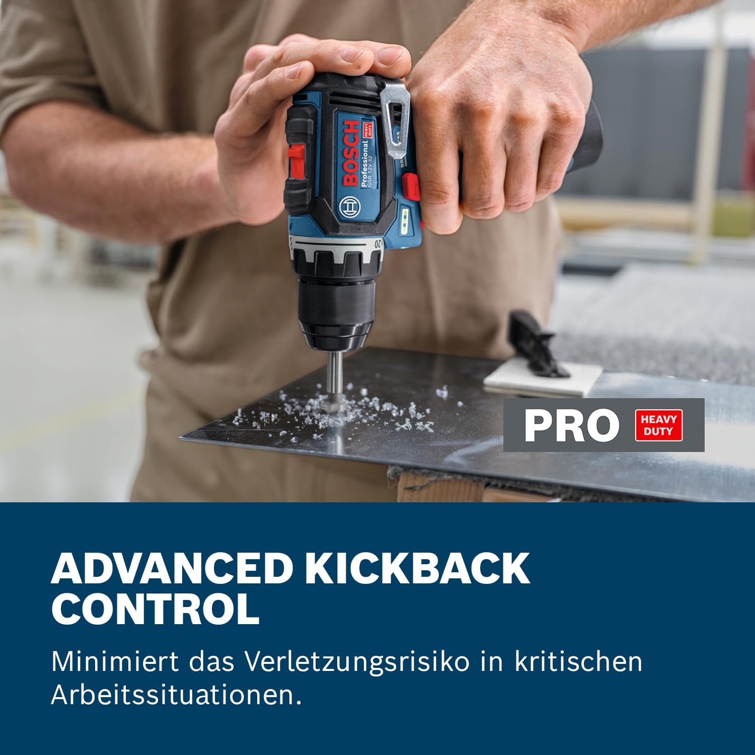 Bosch Professional 12V Akku-Bohrschrauber GSR 12V-32 (Advanced KickBack Control, bürstenloser Motor) 3