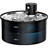 Wireless Cat Water Fountain Cordless: Battery Operated Cat Fountain - 108oz/3.2L Automatic Pet Water Dispenser Rechargeable Drinking Fountains for Cats Indoor with Motion Sensor Multiple Cats and Dogs