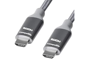 �鶹�� Basics 10.2 Gbps High-Speed 4K HDMI Cable with Braided Cord, 6-Foot, Dark Gray