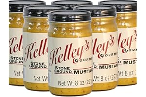 Stone Ground Mustard by Kelley's Gourmet - 8.0 Ounce (Pack of 6)