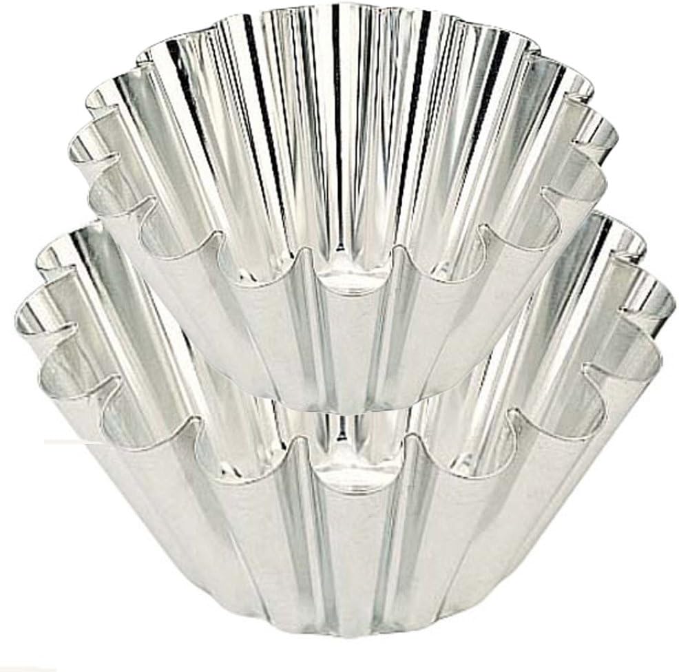 Mayuela - Non-stick Pudding Mould Set - Fluted Flan & Tart Tin - Aluminum - 2 Piece Set Ø 18 & 21 cm