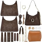 WADORN DIY PU Leather Handbag Making Kit, Women‘s Shoulder Bag Making Set for DIY Purse Making Leather Shoulder Handmade Bag Sewing Accessories for Women Holiday Day DIY Craft, Brown