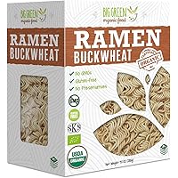 Big Green Organic Food- Organic Buckwheat Ramen, 9.8oz, 100% buckwheat, Gluten-Free, Non-GMO, Vegan (1)