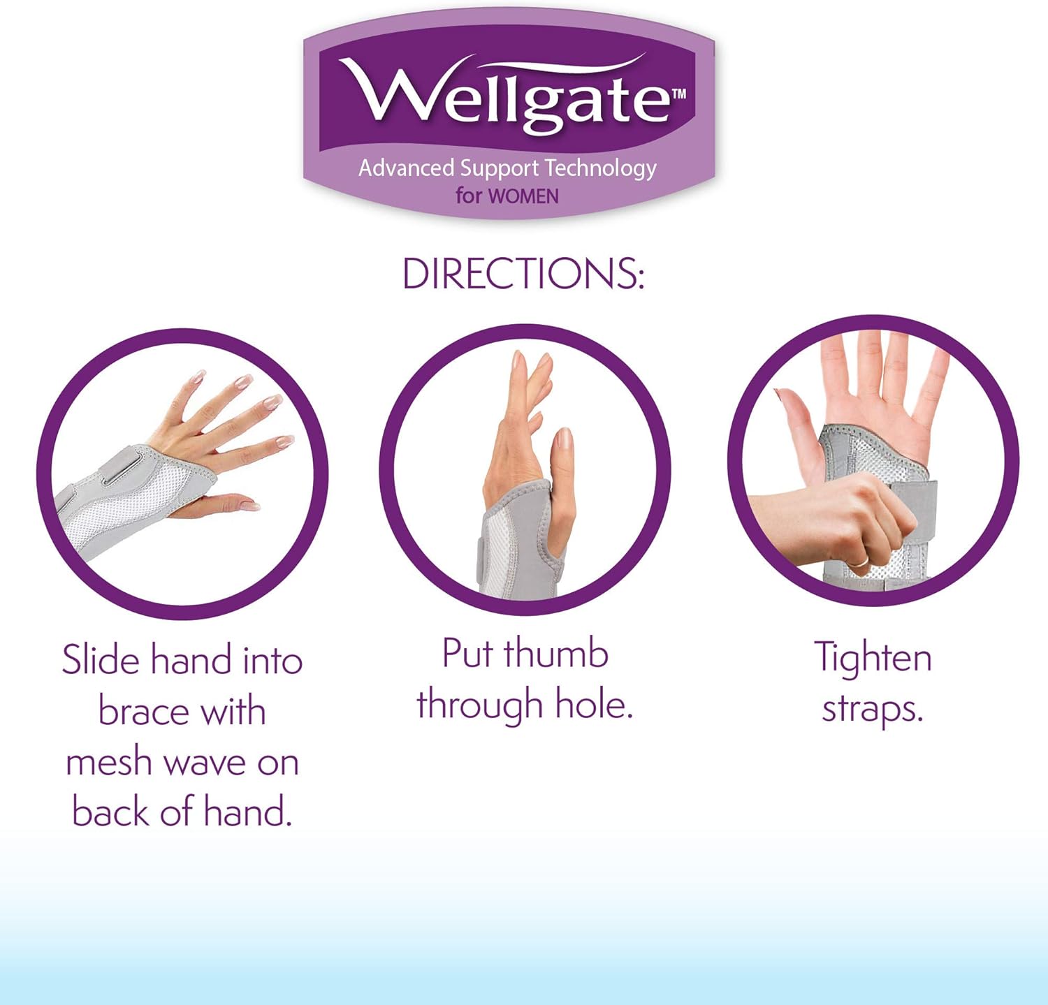 Wellgate for Women, PerfectFit Wrist Brace for Wrist Support - Left: Health & Personal Care