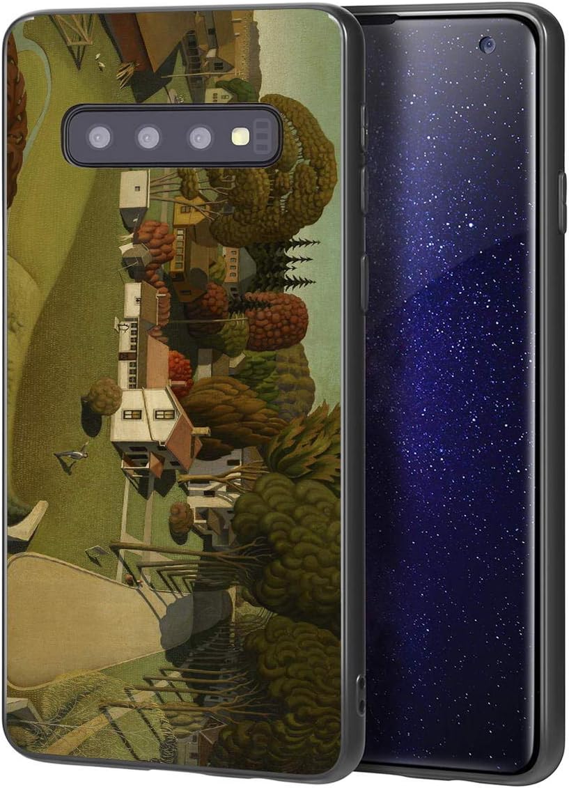 Grant Wood for Samsung Galaxy S10 Plus Case/Art Cellphone Case/Giclee UV Reproduction Print on Mobile Phone Cover(Birthplace of Herbert Hoover)