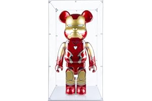 SONGLECTION Acrylic Display Case Compatible for Bearbrick 1000%, Dustproof Display Box Showcase(Box Only) (Clear Base)