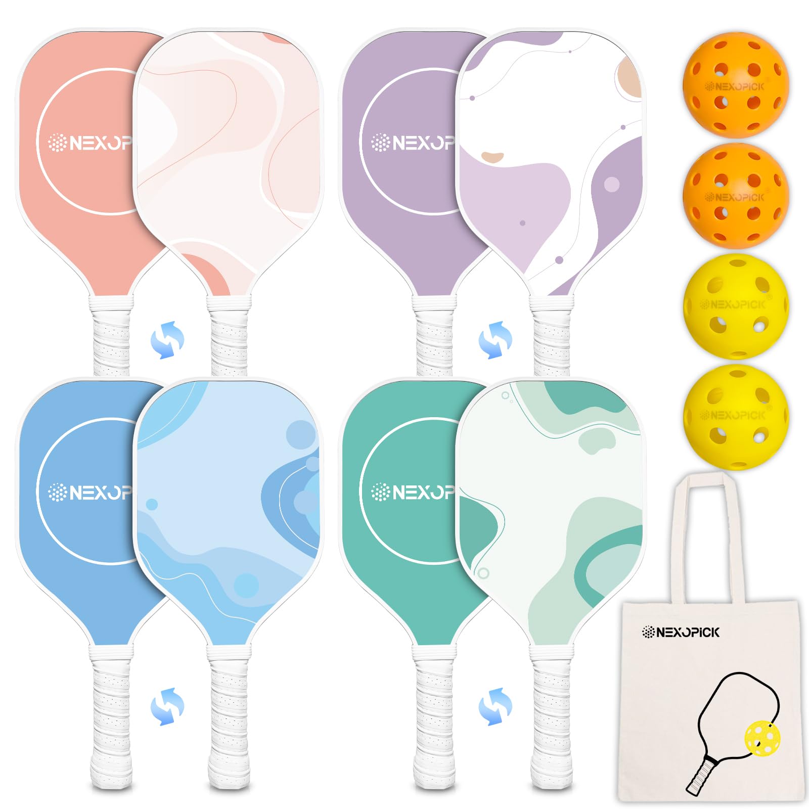 Mua Nexopick Pickleball Paddle Set of 4, USAPA Approved, Cute ...