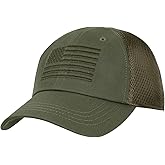 Rothco Tactical Mesh Back Cap with Embroidered US Flag, Olive Drab