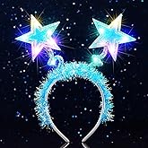 Catery Light Up Star Headband Star Headpiece Rave Costume Accessories for Girls and Women
