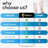 ViraCare 1000 Medium Vinyl Disposable Gloves Latex Powder Free Non-Sterile view 4