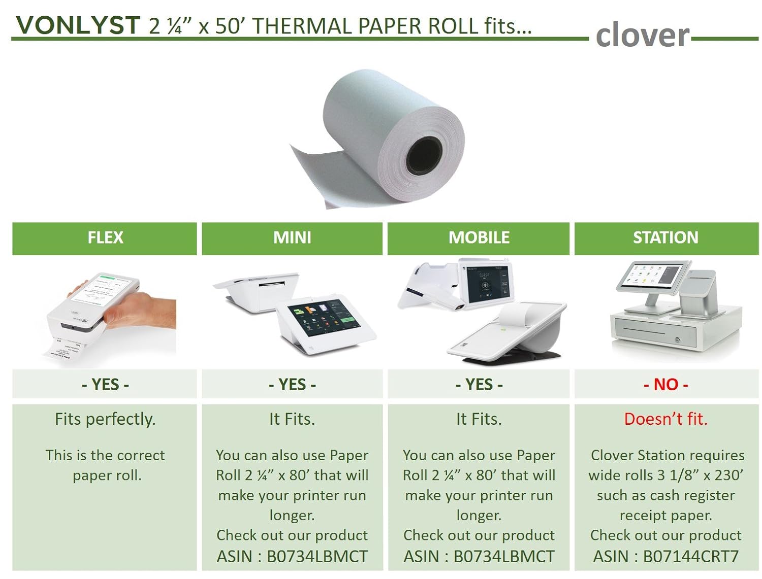 clover flex thermal paper
