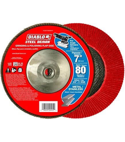 Amazon.com: Diablo Steel Demon Flap Disc for Metal - 80 Grit, 7