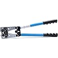 Knoweasy Battery Cable Lug Crimping Tool - Wire Crimper Tool for Heavy Duty Wire Lugs, Battery Terminals, and Copper Lugs - AWG 10, 8, 6, 4, 2, 1/0 Battery Cable Lug Crimper