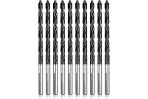 ANGELSWORD M35 Cobalt Drill Bit Set, 10 PCS 3/16", TiAlN Coated Drill bit with Bullet Point Tip, for Hardened Metal, Stainless Steel, Cast Iron and Light-Gauge Metal