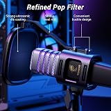 TONOR RGB USB Microphone Cardioid Condenser Mic with Boom Arm 200 cm Cable view 5