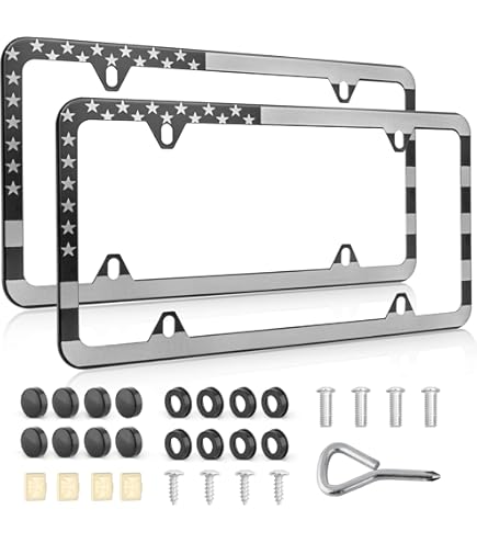Stand For The Flag Chrome License Plate Frame - Patriotic Car Accessory