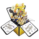 Asmallgf Vintage 75th Birthday Pop Up Card for Him