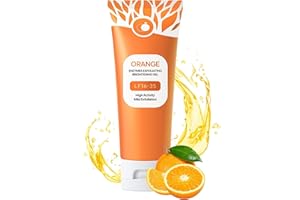 Orange Face Exfoliating Gel,Moisturizing Gentle Facial Exfoliator Cream Cleanser for Face and Body,Soft Hydration‌ Deep Clean