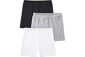 Somaibo 3 Pack Girls Bike Shorts Cartwheel Shorts Kids Basic Cotton Under Dress Shorts Biker Shorts for Running Dance