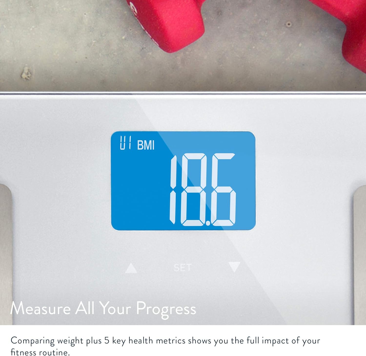 Digital Body Fat Weight Scale By Greatergoods Accurate Health Metrics Body Composition Amp Weight Measurements Glass Top With Large Backlit Display