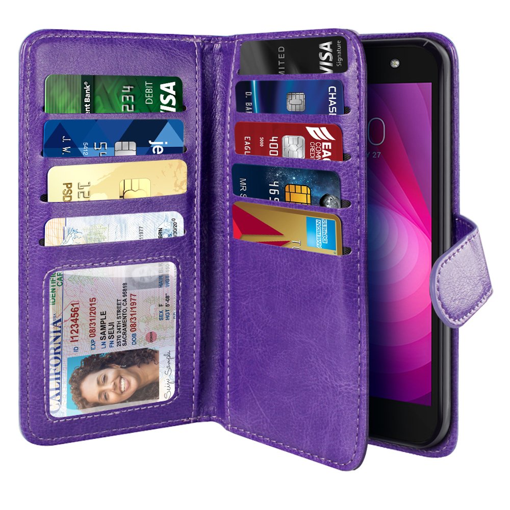 Best lg power x wallet case purple