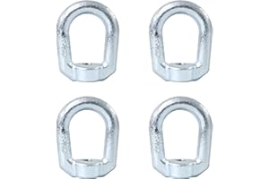 Zadery Heavy Duty 3/8"-16 Bail Tap Thread Eye Nut, Hot Dipped Galvanized Drop Forged Carbon Steel Fastener, UNC Standard Ring Shape Lifting Eye Nuts, 4 Packs